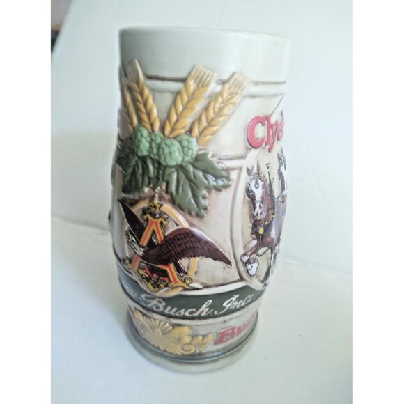 Two Budweiser Clydesdale Collectible Beer Steins Brazil & West Germany - Picture 11 of 16